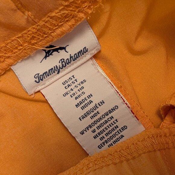 Tommy Bahama 5T Toddler Kids Orange Polyester Spandex Shorts Drawstring - Picture 3 of 4